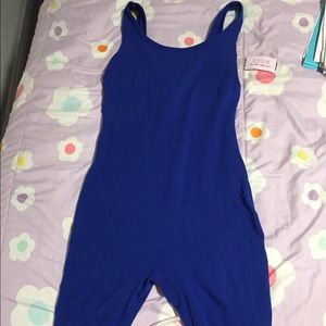 Blue one piece short jumpsuit